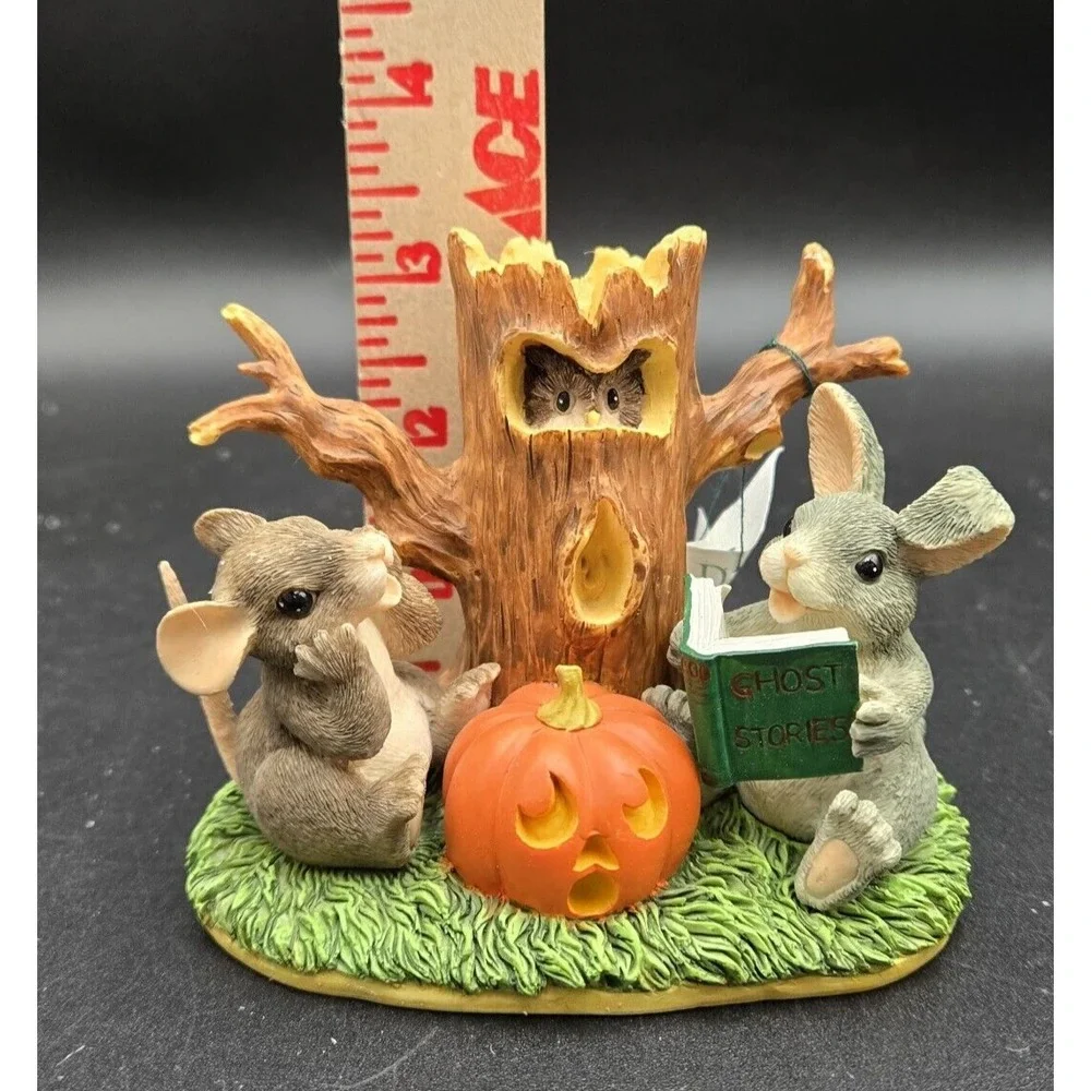 Charming Tails Ghost Stories w/‎ Box Pumpkin Halloween Signed Numbered